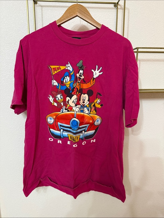 Disney Tops - VTG Disney Magenta Mickey & Friends Graphic Tee Oregon Women’s Size XL